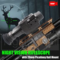 Megaorei NK008 Plus M6A 1080p HD Tactical Night Vision Scope Monocular & Riflescope, 1.4” AMOLED Display, Picatinny Rail Mount