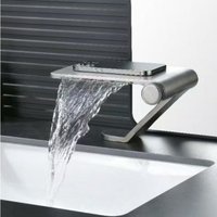 Waterfall Basin Hot and Cold Mixer Crane Faucet Copper Hotel Bathroom Washbasin Creative Design