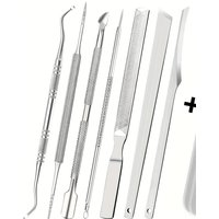 6/7pcs Stainless Steel Ingrown Toenail File and Lifters Set, Ingrown Toenail Removal Kit, Under Nail Cleaner Pedicure Tools