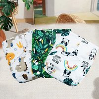 EezKoala Neue Muster OS Schnelltrocknende Stoffwindeln mit Tasche und Klettverschluss, Waschbare & Verstellbare Stoffwindeln für Babys