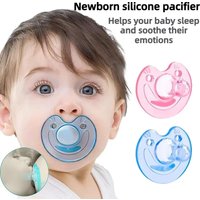 Food-grade Silicone Baby Pacifier for 0-3 Years Old,prevents Accidental Ingestion,with A Rounded Head To Help Babies Fall Asleep