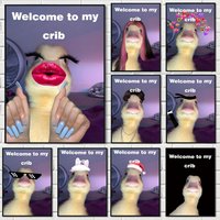 Welcome to My Crib Funny duck Poster Perfect Space Sticker Self Adhesive for Office Home Theater Wall Art Decor Fancy Gift