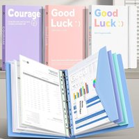 A4 File Folder Transparent Detachable Data Book Students Stationery Office 1/4/5PCS Storage Booklet School Office