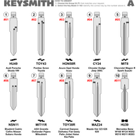 KEYSMITH 10PCS Blank Flip Car Key Blades for Xhorse VVDI KD JMD Universal Remote Key Blades TOY43 VAC102 HYN22 HU66 HU101 VA2