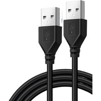 0.5m/1m/1.5m USB 2.0 A Male to A Male Data Sync Black Charger Extension Cable Cord USB Cable for PC Laptop Keyboard