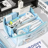 Multi Layer Prisms Large Capacity Transparent Pencil Case Multifunctional Simple and High Appearance Pencil Case 1pc