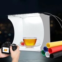 Folding Lightbox Portable Photography LED Photo Studio Tent LED Softbox 6 Colors Background USB Mini Light Box For DSLR Camera