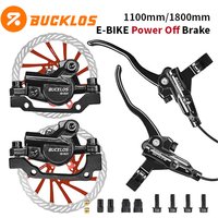 AliExpress BUCKLOS Electric Bicycle Brakes 2 Piston Hydraulic Disc Brake Bike/Scooter Brakes Kit 1100/1800mm Folding Bike Disc Brake Set Power-off