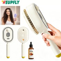 All in One Misting Aqua Detangler Brush Electric Spray Air Cushion Massage Comb Self-Clean Liquid Spray Hair Brush