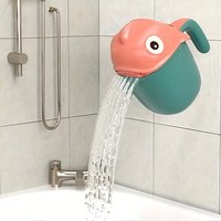 Shampoo-Becher für Kinder, niedlicher Cartoon-Baby-Shampoo-Haifischbecher, Bade-Shampoo-Duschschaufel für Neugeborene, Kleinkinder, 6,3 Zoll/16 cm
