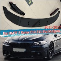 Car Front Bumper Lip For BMW 5 Series F10 F11 M Sport 535i 528i M550d 2011-2017 Splitter Diffuser Body Kit Spoiler Trim Tuning