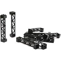 Double sided floor bracket, city accessories, columns, military building blocks, MOC parts, children's gift toys