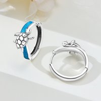 MISEFF S925 Sterling Silver Earring Elegant Versatile Marine Life Turtle Earrings Jewelry For Women Birthday Gifts