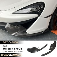 Car Front Bumper Splitters Fins Canards for Mclaren 570GT 570S 2-Door 2015-2020 Front Lip Chin Splitter Flaps Prepreg Dry Carbon
