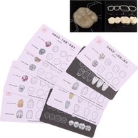 9pcs/1box Dental Morphology Practice Card Dental Composite Filling Practice Board Anterior and Posterior Dentist Practise Tool