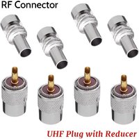 RG58 RG59 RG6U Coaxial Cable UHF PL259 Male Plug with Reducer Screwed Coupling Connector