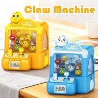Mini Cartoon Claw Machine For Kids Desktop Grab Candy Toy Parent Child Interactive Game Home Play Birthday Holiday Surprise Gift