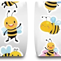 AliExpress NONE 500PCS Little bee Roll Sticker Notebook Skateboard Coffee Personalize Motorcycle Creative Bicycle Landscaping Bicycle Sticker