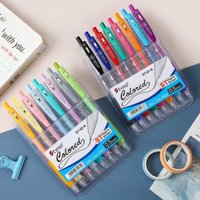 Multi-Color Retractable Gel Pen Set 0.5mm Fine Tip for Journaling, Drawing, and Highlighting in Class