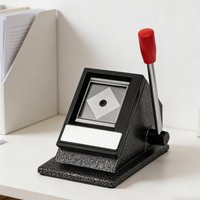 Ergonomic Handheld Photo Cutter Iron Manual Die Punch for 2x2 Inch Passport and ID Picture Scrapbooking Paper Puncher for Home