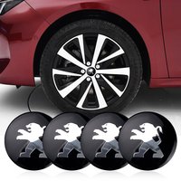 4Pcs 56/60/65mm Car Wheel Center Hub Cap Badge Stickers Cover for Peugeot 406 405 205 3008 107 307 206 5008 308 208 408 508 407