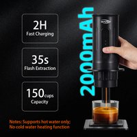 IKAPE Portable Manual Coffee Maker, Dual Use for Capsule & Ground Coffee, No Heating, Handheld Coffee Brewer for Camping Hiking
