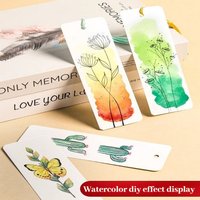 25 Pcs/Pack Rectangle Tags Blank White Kraft Paper Tag Cards Labels Diy Hand Drawn Bookmark With Colorful Tassel Creative Gift