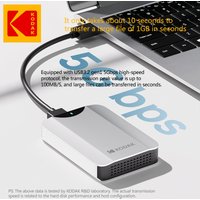 Kodak Portable External Hard Drive PHDD USB 3.0 1TB Capacity Optional Storage Device for Digital Photos And Videos