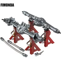 Integrated CNC Aluminum Front Rear Axle with Optional Bevel Gear SOA Mount for 1/10 RC Crawler Rig SCX10 II Element Enduro CC01