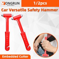 YONGRUN Car Safety Hammer Emergency Escape Tool 2-In-1 Multi Functional Equipped With Safety Belt Scissors And Window Breaker