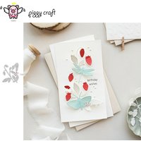 Piggy Craft metal cutting dies cut die mold Strawberry vine Scrapbook paper craft knife mould blade punch stencils dies