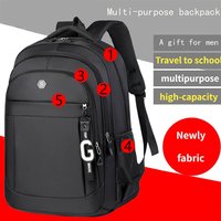 Durable Wear‑proof Oxford Backpack High‑capacity Multi‑zipper Laptop Bag for Men Women Work, School and Outdoor Travel