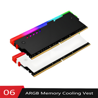 Desktop Computer Ram Heatsink ARGB DDR5 DDR4 DDR3 DDR2 Universal Memory Heat Sink Addressable Black / White 2 Pcs Pack