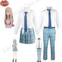 Anime My Dress-Up Darling Marin Kitagawa Wakana Gojo Cosplay Costumes With Wig And Shoes School Uniform JK For Women And Man