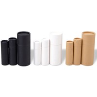 5pcs Kraft Paper Push Up Tubes Biodegradable Cardboard Cosmetic Cylindrical Packaging Lip Balm Deodorant Container Cosmetic Box