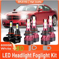 Car Led Light 6000K White Replace For Dodge Charger 2006 2007 2008 2009 Headlight High Beam 9005 Low Beam 9006 Foglight 9145