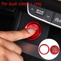 For Audi A4 A5 B9 B8 BT A7 C7 4GB Q5 8R Auto Engine Start Stop Push Button Cover Ignition Ring Decoration Car Accessories 2PCS