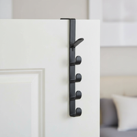 1/2/3PCS Behind the Door Coat Hook Hanger behind the Door Cabinet Wardrobe Dormitory Door Hook Storage Rack Storage Hangers