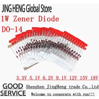 7 Values 1W Zener Diode Assorted Kit 1N4728A 3.3V 1N4733A 5.1V 1N4735A 6.2V 1N4739A 9.1V 1N4742A 12V 1N4744A 15V 1N4746A 18V