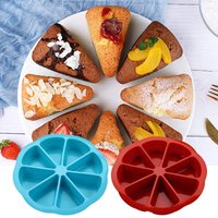 8 Hole Silicone Baking Mold Patisserie Portion Mold Gateaux Moule Tool Pan Gateau Cake Pastry Pizza Bread Slices