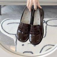 Loafers Women's Basic JK Uniform Shoes 2026 Spring Lolita Shoes Cute Japanese Style Square Toe Low Cut Flats