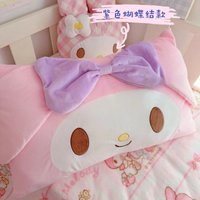 Kawaii Pink My Melody Sanrio Bow Tie Piano Alien Pillowcase Soft Comfortable Suitable for Dormitories Student Cartoon Gift