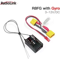 Radiolink New R8FG 8 Channle 2.4G Gyro RC Receiver Dual Antenna Voltage Return 600 Meters Long Range RX Car Boat RC Transmitter