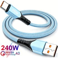 240W USB C Cable Type C to USB C Fast Charging Cord For iPhone Xiaomi Huawei 0.25m/1m/1.5m/2m Phone Type C Fast Charge Data Line