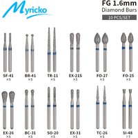10PCS Dental Diamond Burs Drill Dentistry Burs For High Speed Handpiece Handle Diameter 1.6mm Dentist Tools Dental Materials