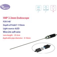 1MP Endoscope Camera, 3.3mm Diameter, FOV140°, for Industrial Endoscopes in Fields Such as Industrial and Automotive Repair.