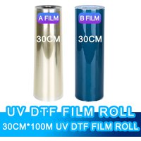 30CM 30CM*100M UV DTF Film A And B Film For A3 A4 UV Flatbed Printer AB Film Lamination Machine Transfer Sticker For DIY