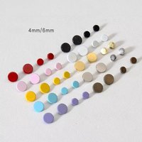 30Pcs 4mm 6mm Flat Round Mini Buttons for Doll Clothes DIY Sewing Decor Accessories