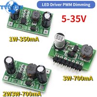 1PCS 1W 2W/3W LED Driver Support PMW Dimmer DC-DC 5-35V Step Down Buck Converter Module 350mA 700mA