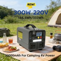 2026 New Portable Power Station 300W Solar Generator 220V Emergency Energy Plant 166.5Wh/333Wh For Camping RV Power